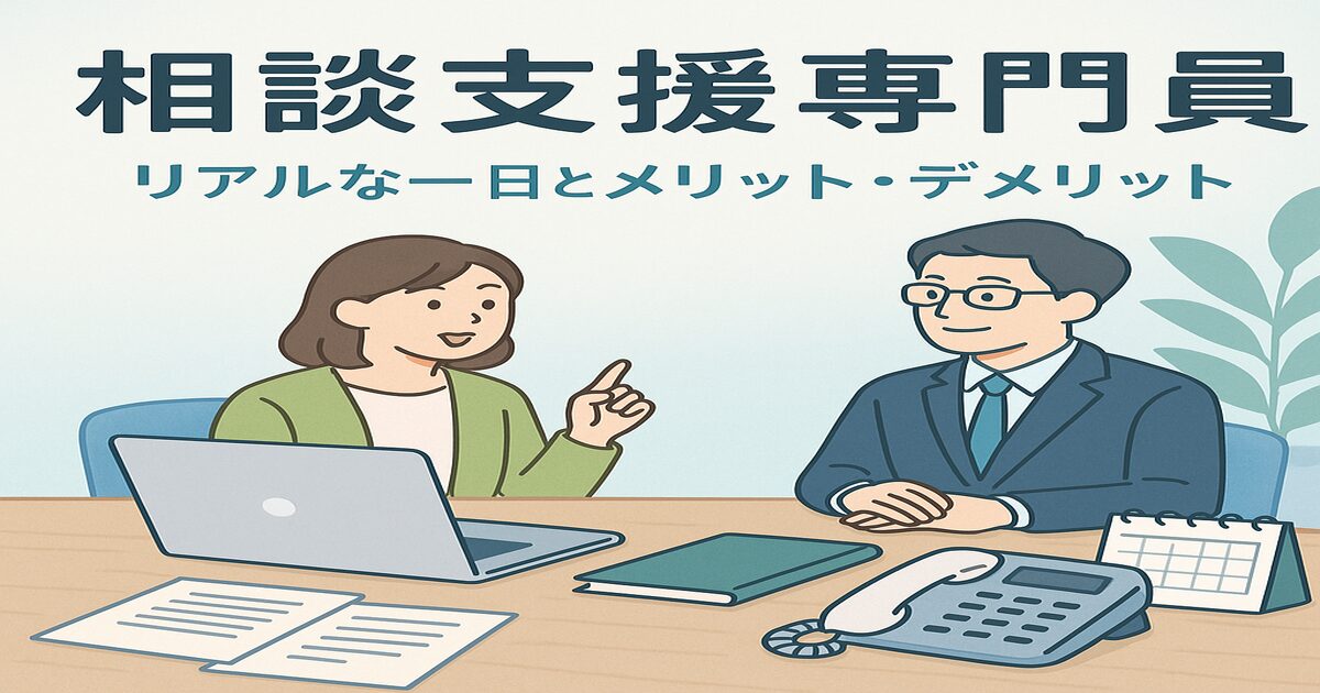 「相談支援専門員の仕事を現役が解説｜リアルな一日・メリットとデメリット」アイキャッチ画像